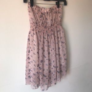 Pink floral DAHLIA babydoll dress